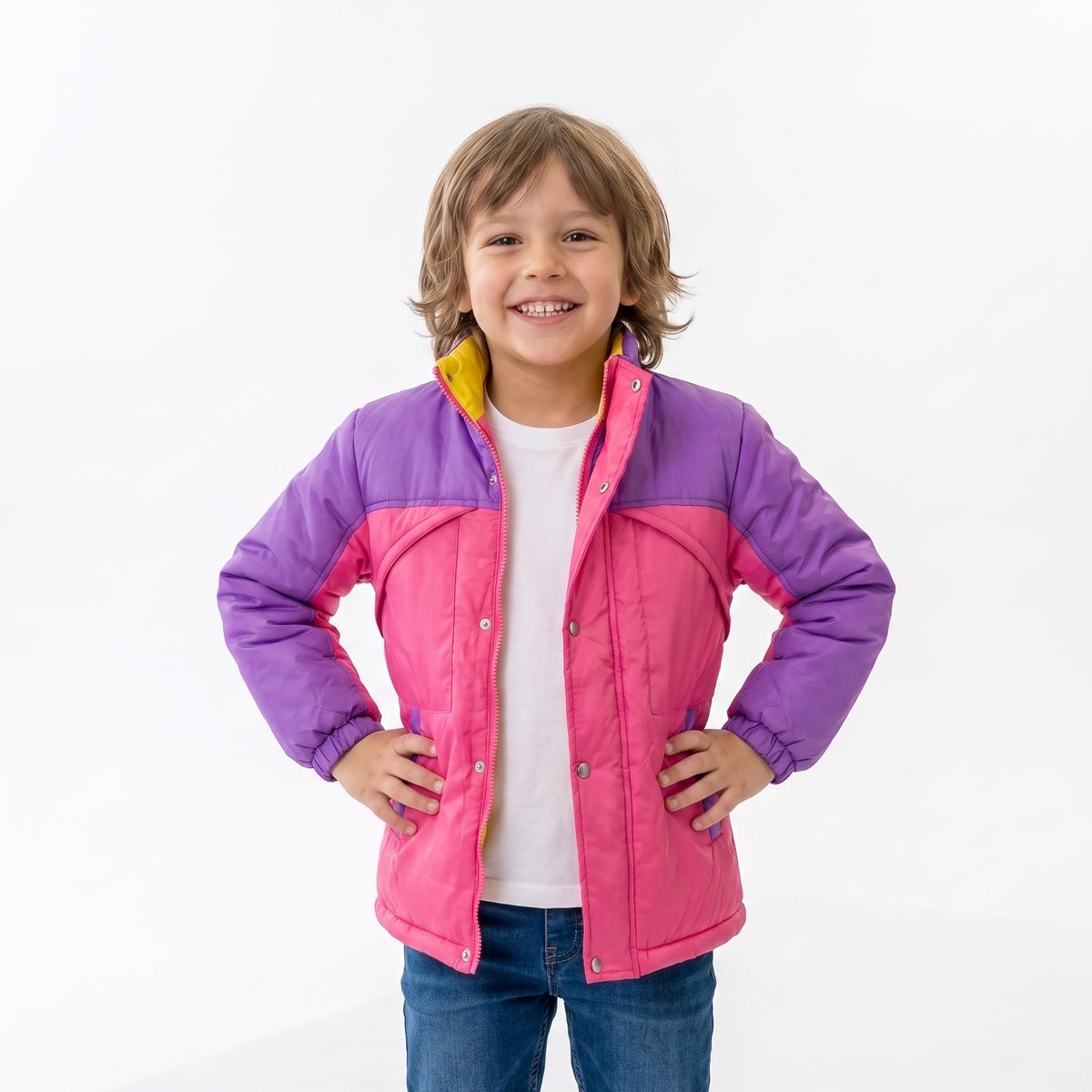 Kids Oliver Tree Inspired 90s Retro Colorblock Windbreaker Jacket