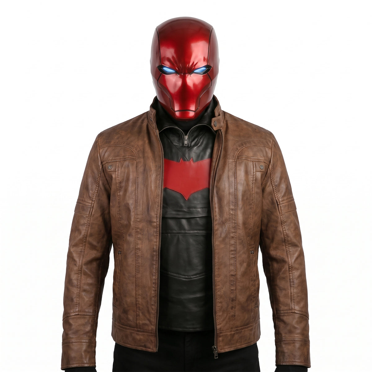 Jason Todd Red Hood Brown Leather Jacket & Vest