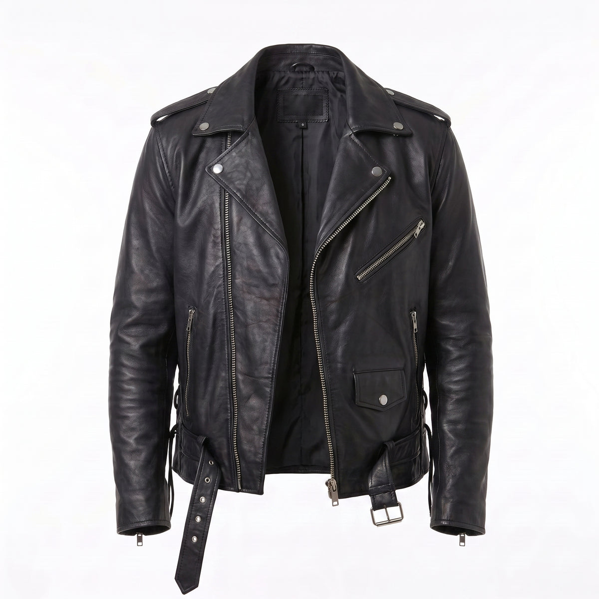 Fallout 4 Atom Cats Black Leather Biker Jacket