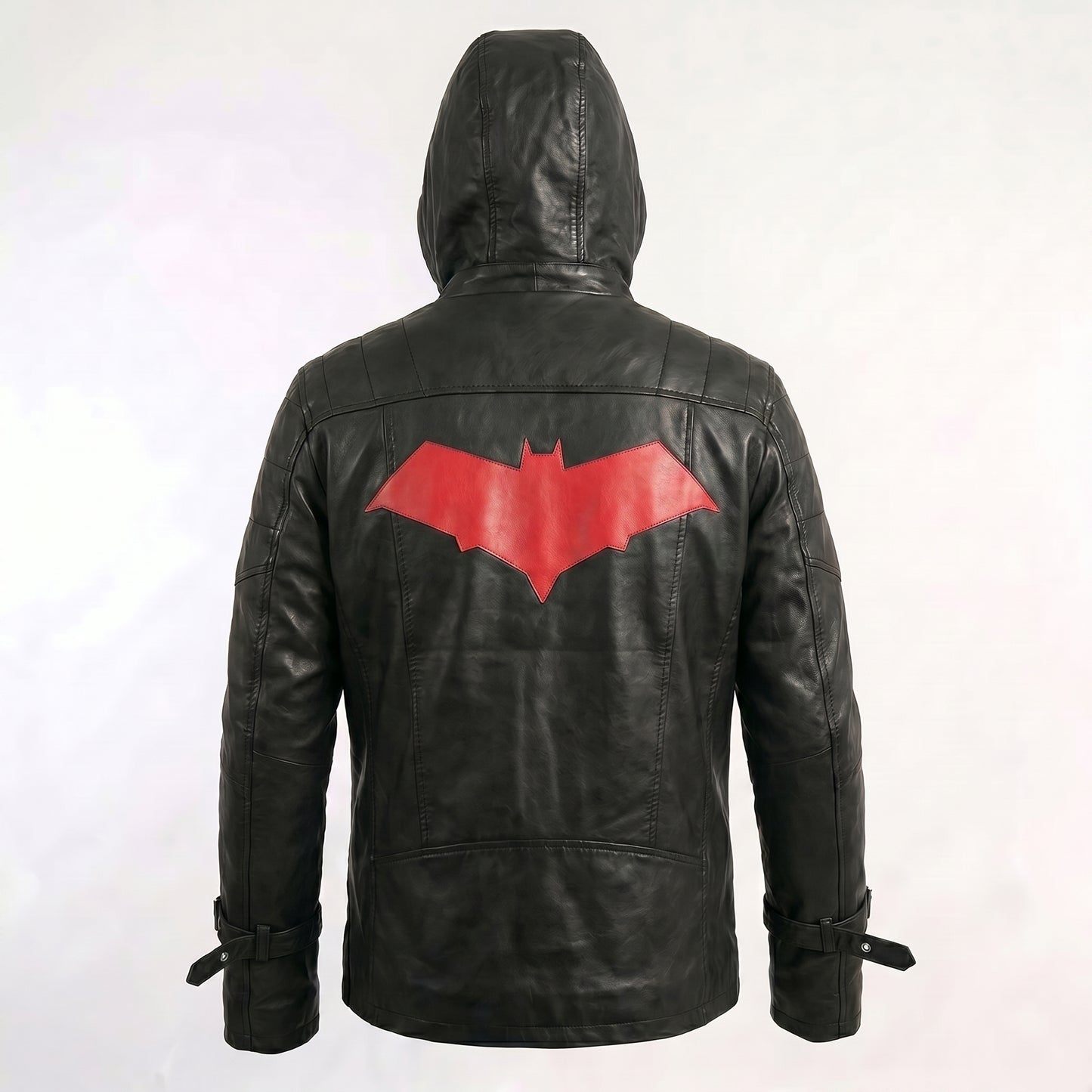 Batman Arkham Red Hood Jason Todd Black Leather Jacket & Vest