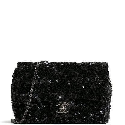 CHANEL Sequin Mini Flap Bag - Black