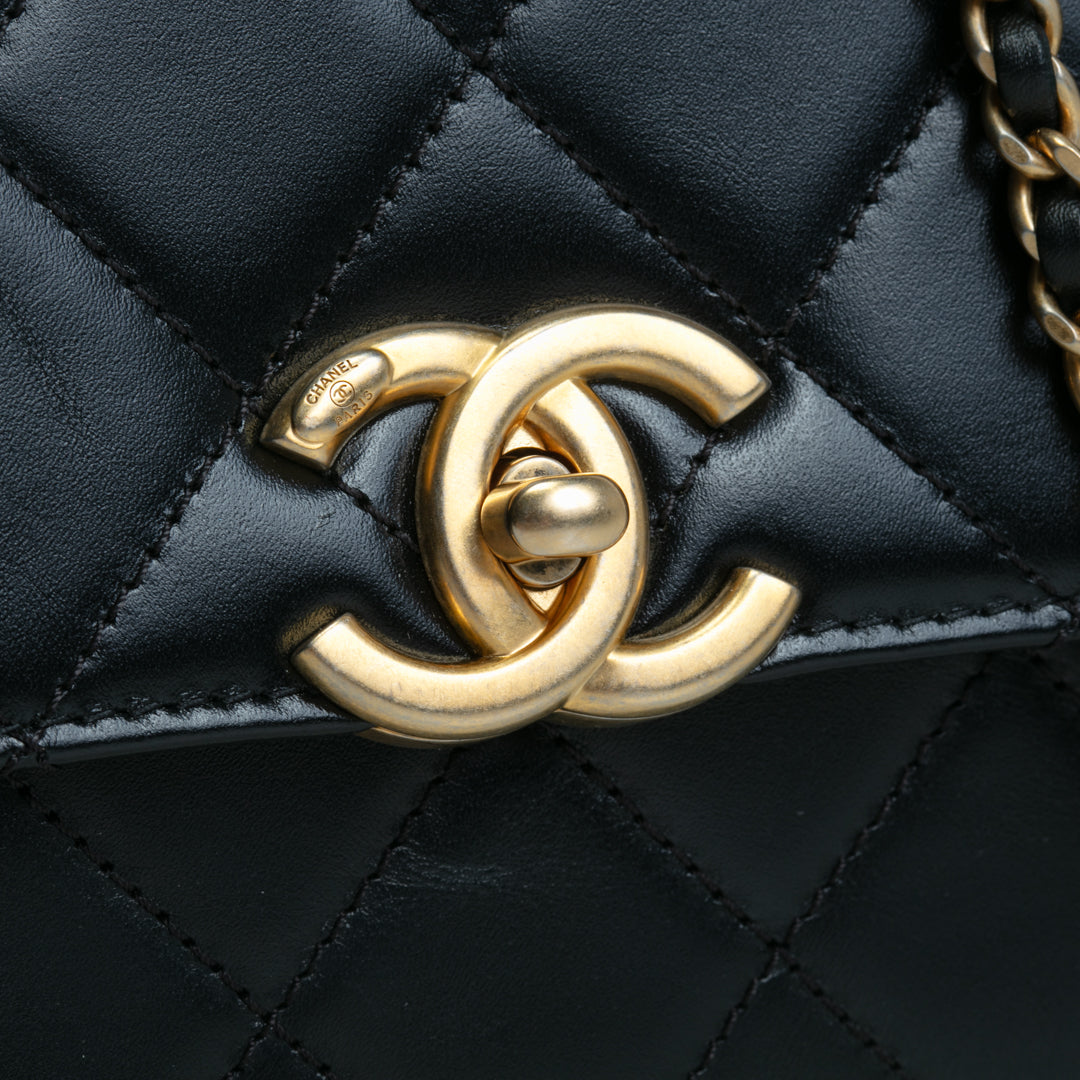 CHANEL Small Perfect Fit Flap Bag - Shiny Black