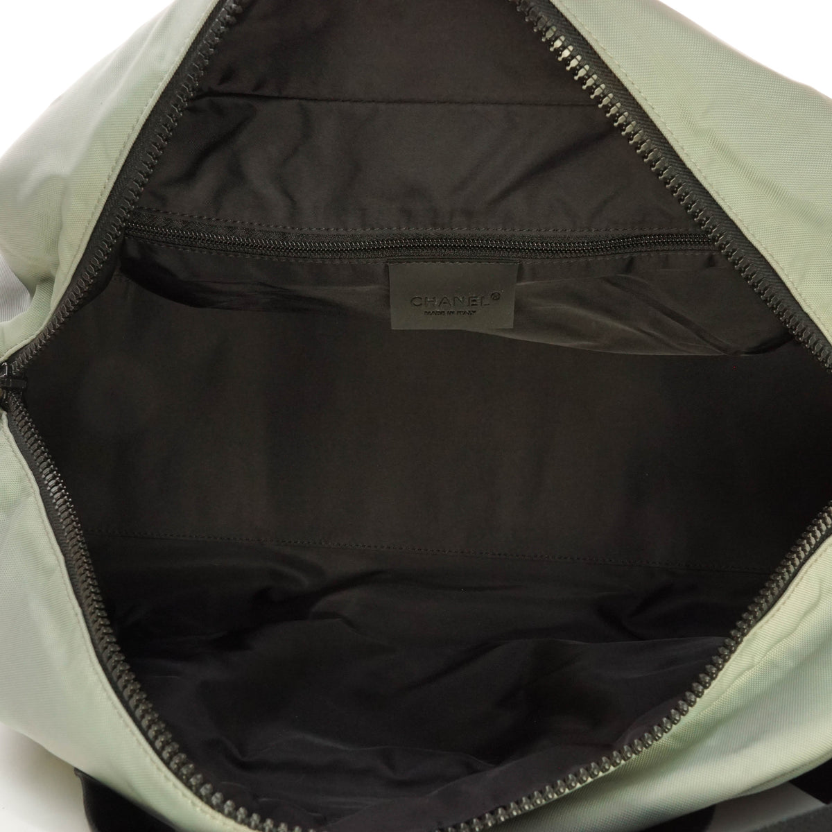 Chanel Boston Bag Nylon Gray