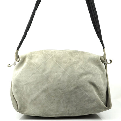 Chanel Boston Bag Nylon Gray