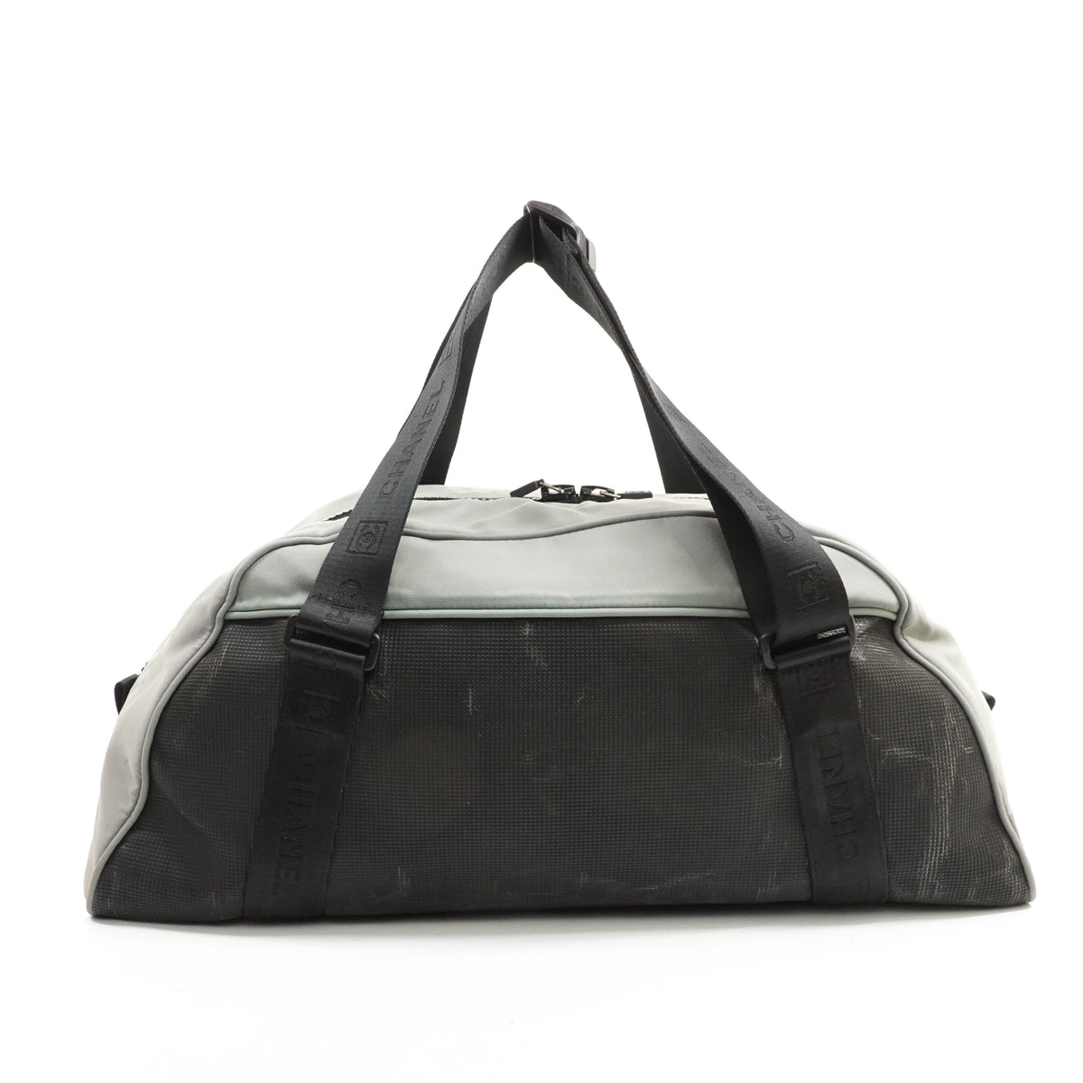 Chanel Boston Bag Nylon Gray