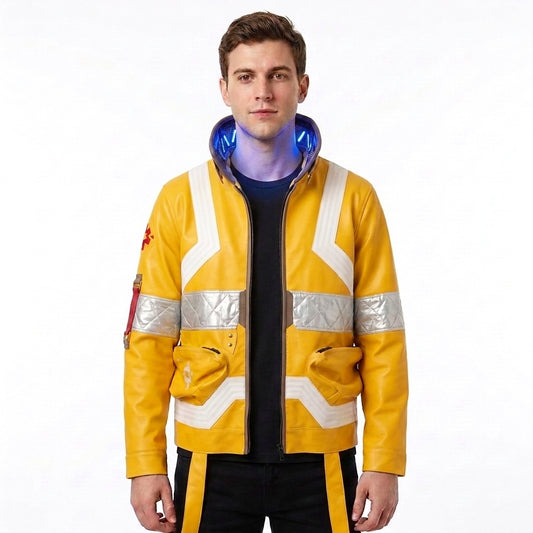 Cyberpunk 2077 Edgerunners David Martinez Yellow Leather Jacket