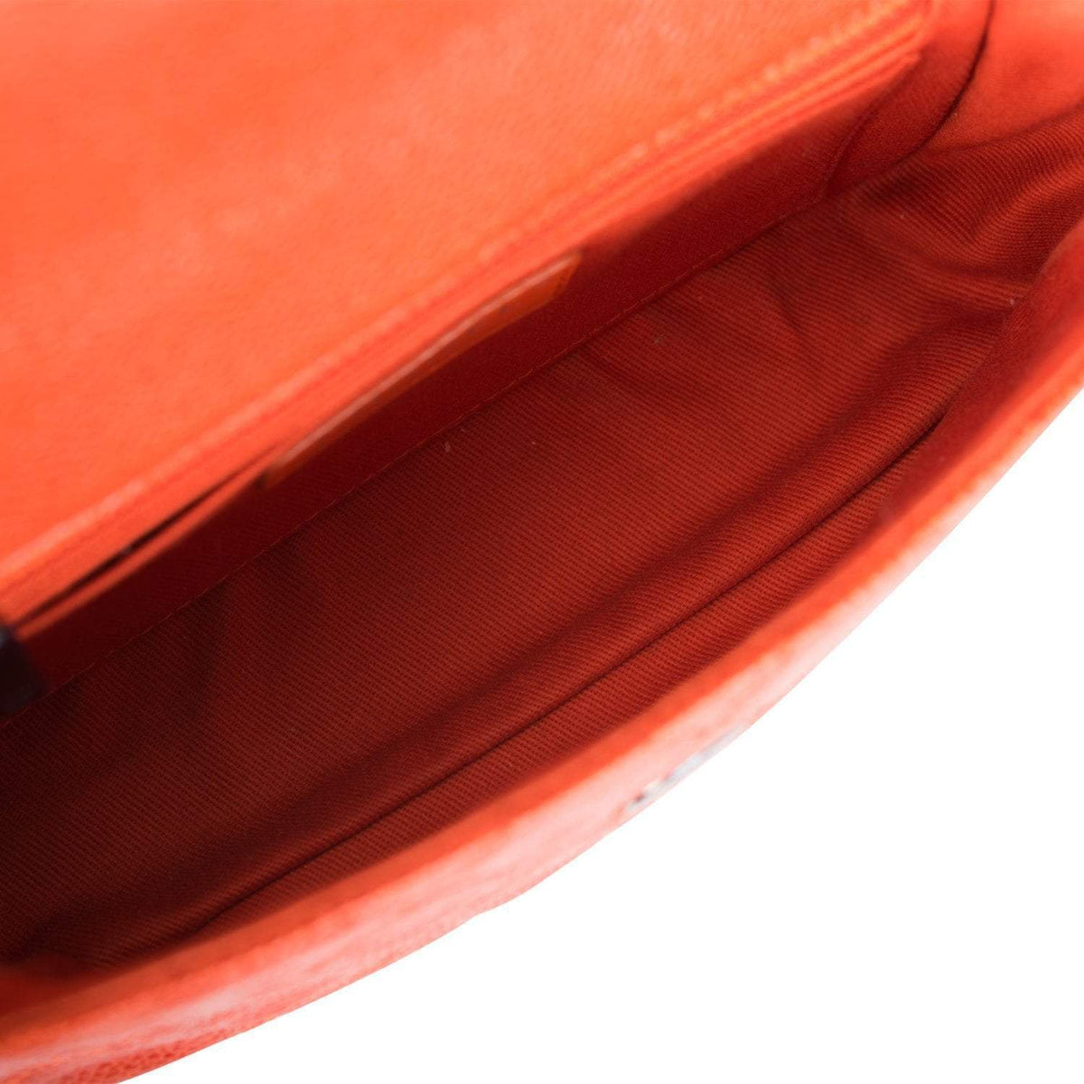 Chanel Mini Flap Bag Dark Orange Caviar Ruthenium Hardware