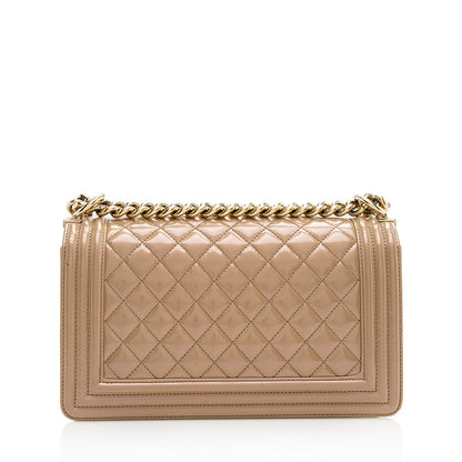 Chanel Iridescent Shiny Calfskin Old Medium Boy Bag