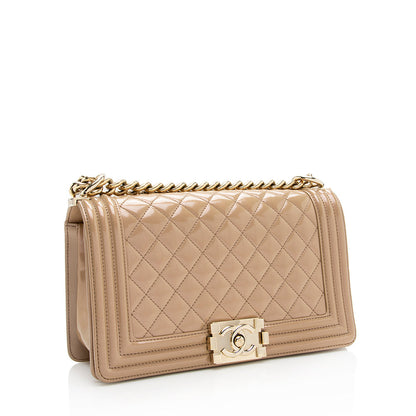 Chanel Iridescent Shiny Calfskin Old Medium Boy Bag