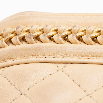 Chanel Lambskin Chain Top Handle Small Boy Bag