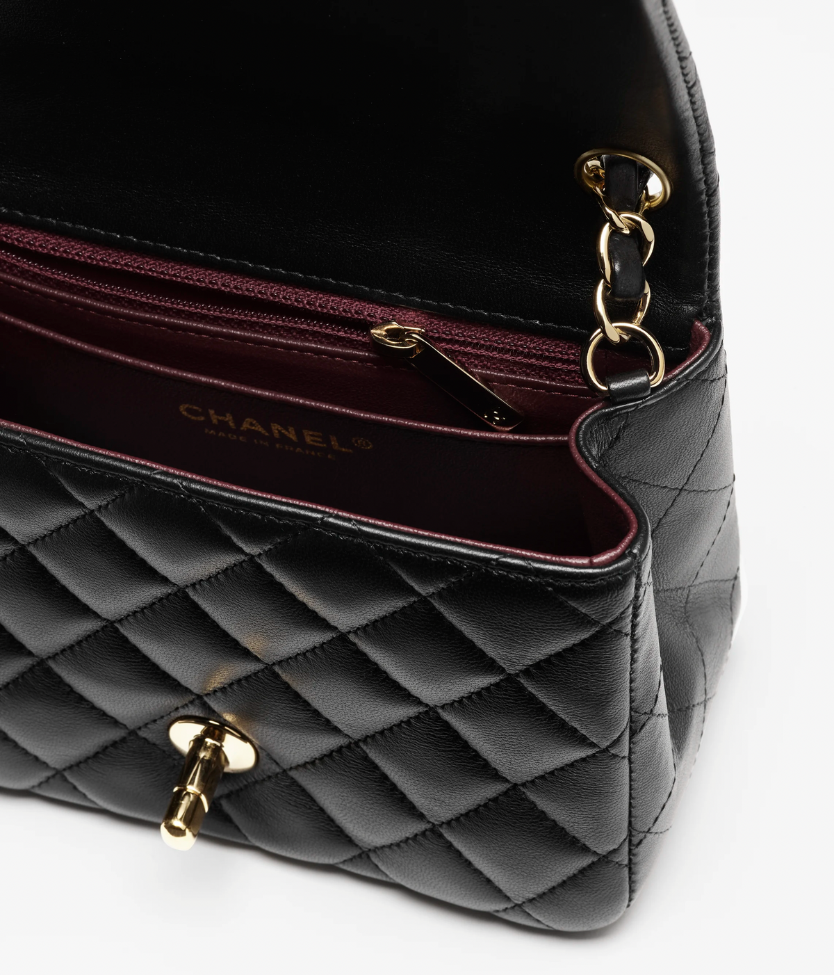 Chanel Black Lambskin Lambskin Mini Flap Bag