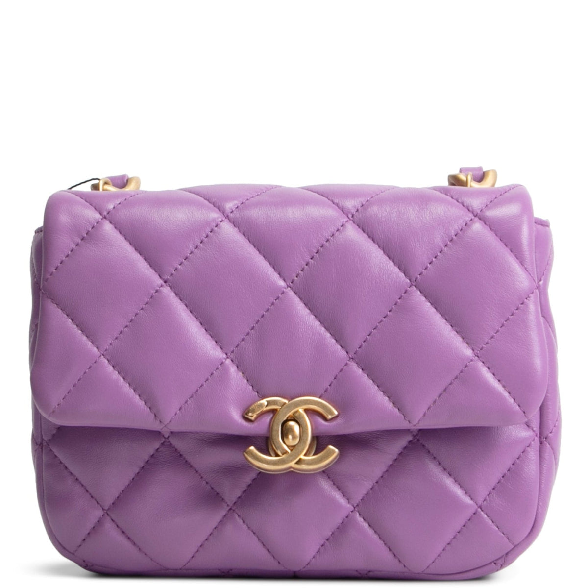 CHANEL Mini Candy Chain Flap Bag - Purple