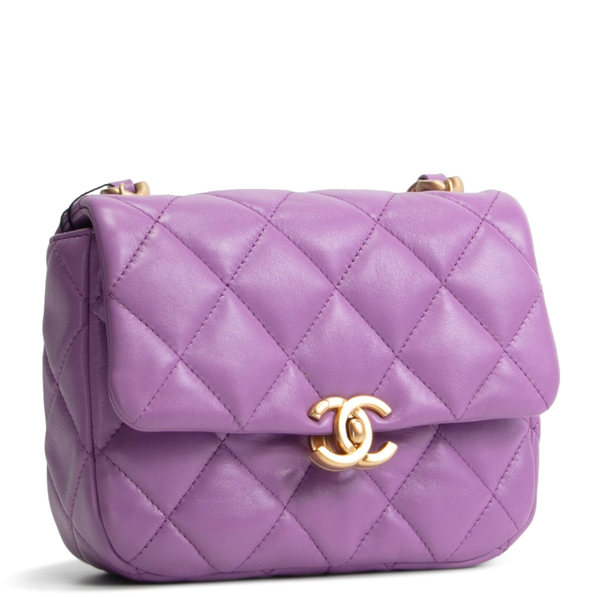 CHANEL Mini Candy Chain Flap Bag - Purple