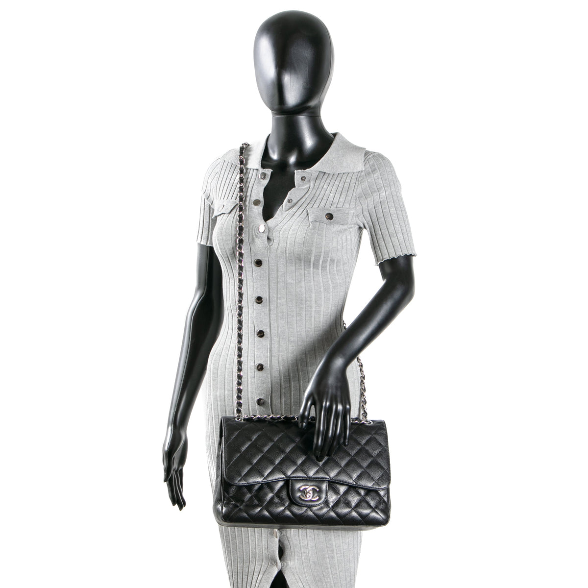 CHANEL Jumbo Double Flap - Black