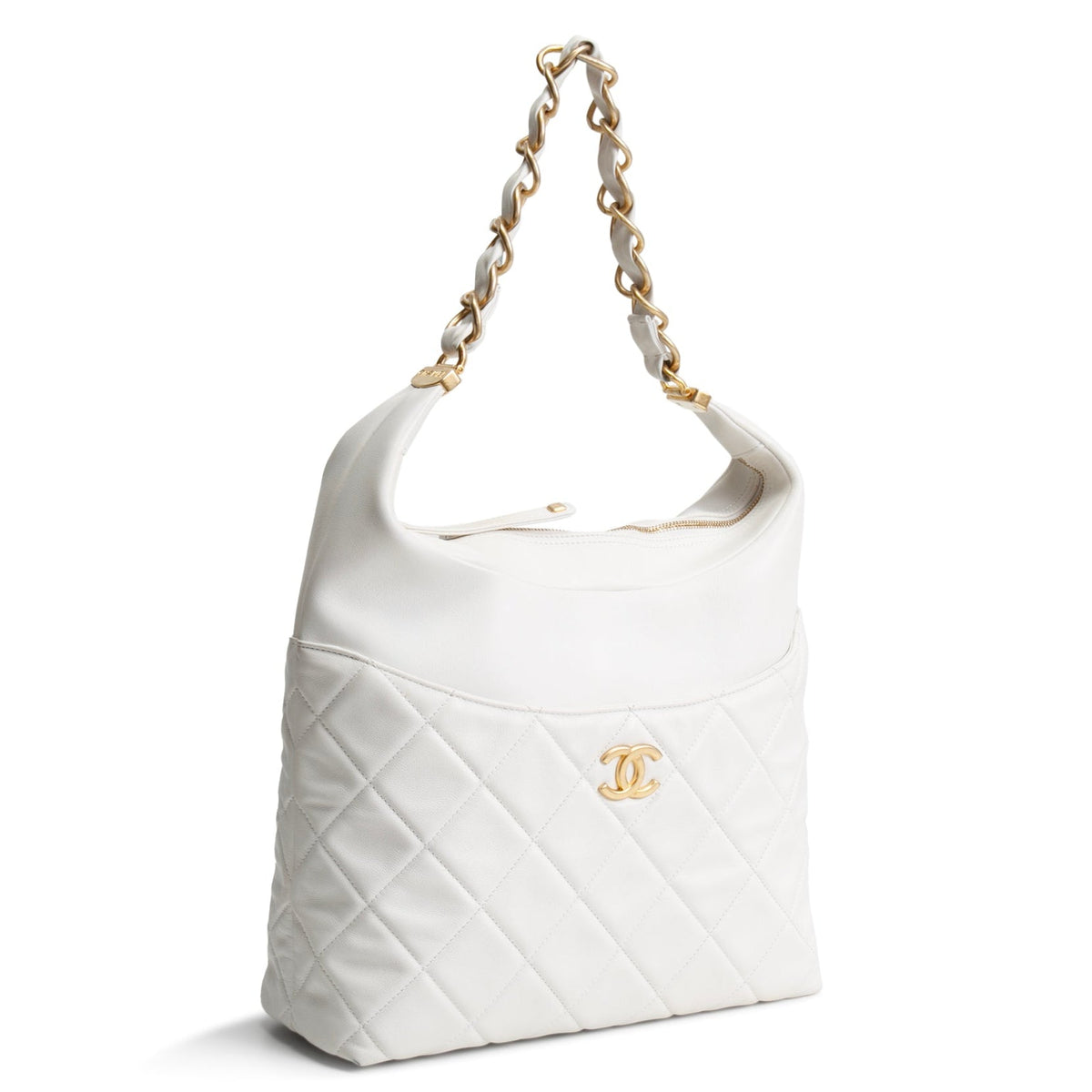 CHANEL 2022 Close To Me Hobo - White