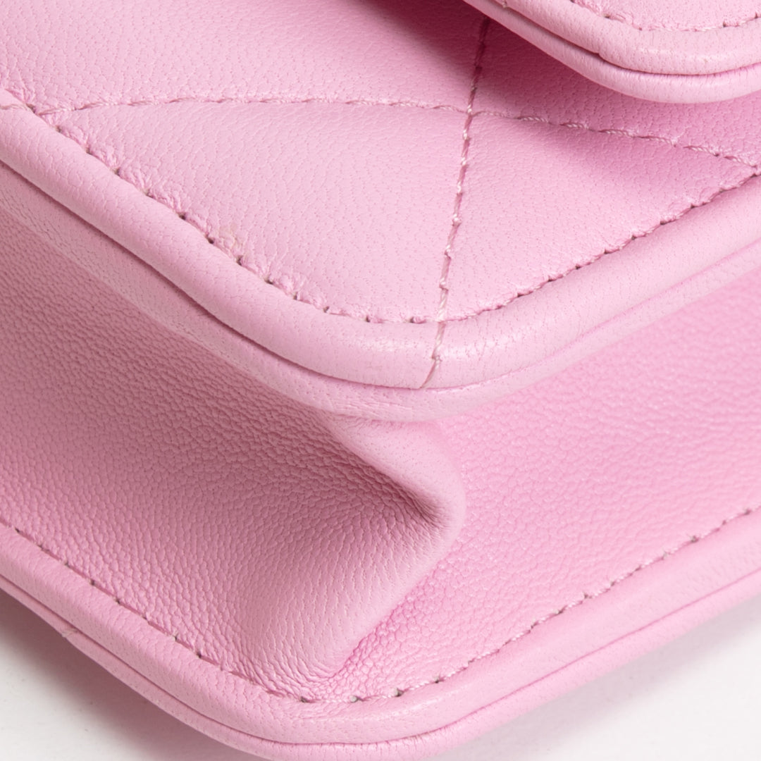 CHANEL 19 Wallet on Chain - Pink
