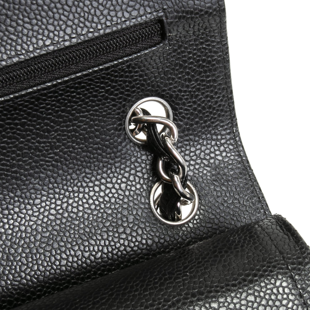 CHANEL Caviar Jumbo Double Flap Bag - Black