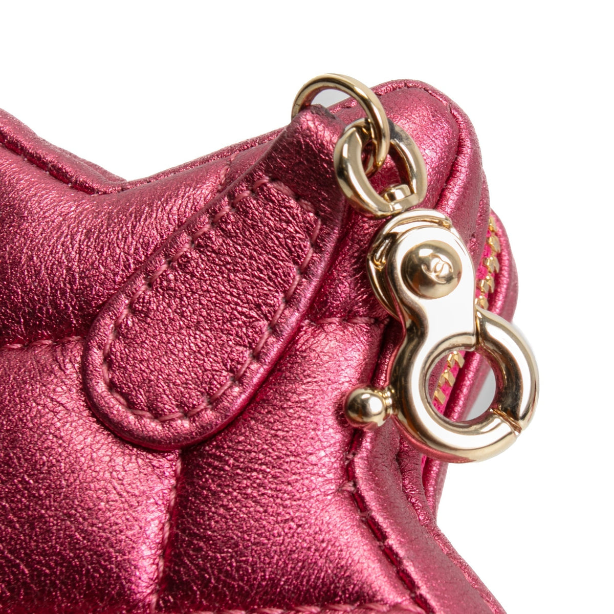 CHANEL Mini Hollywood Blvd Flap w/ Coin Purse - Metallic Pink