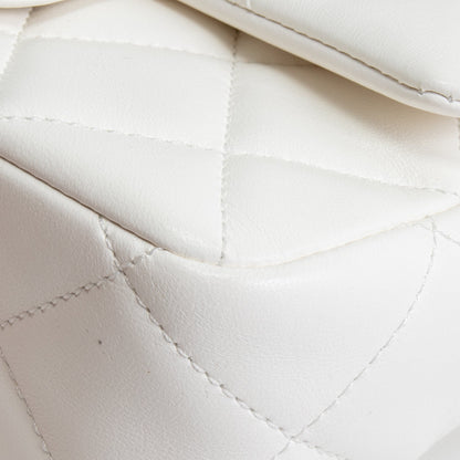 CHANEL My Perfect Mini Adjustable Pearl Chain Flap - White