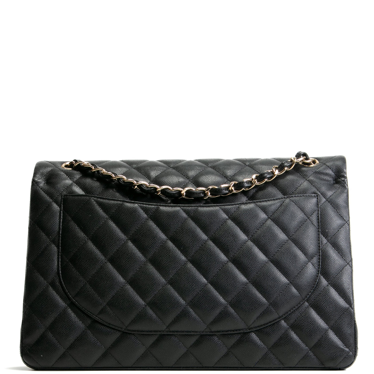 CHANEL Caviar Quilted Maxi Double Flap - Black