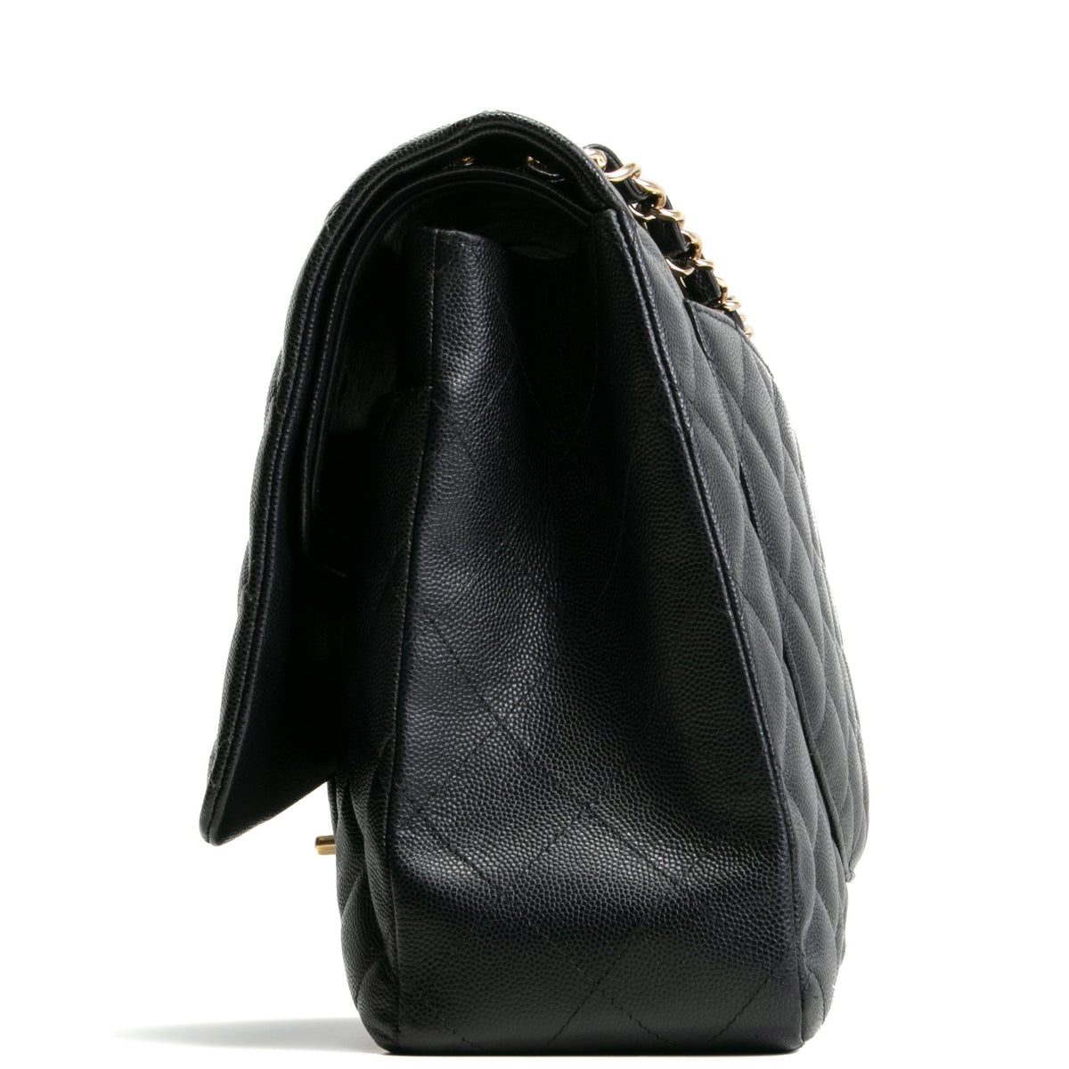 CHANEL Caviar Quilted Maxi Double Flap - Black
