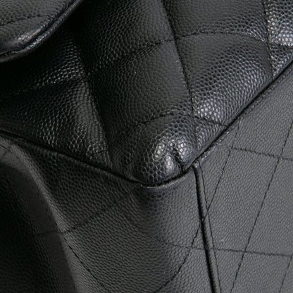 CHANEL Caviar Quilted Maxi Double Flap - Black