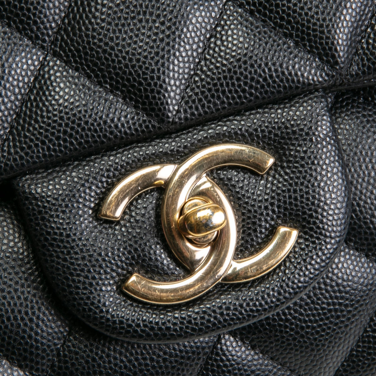 CHANEL Caviar Quilted Maxi Double Flap - Black