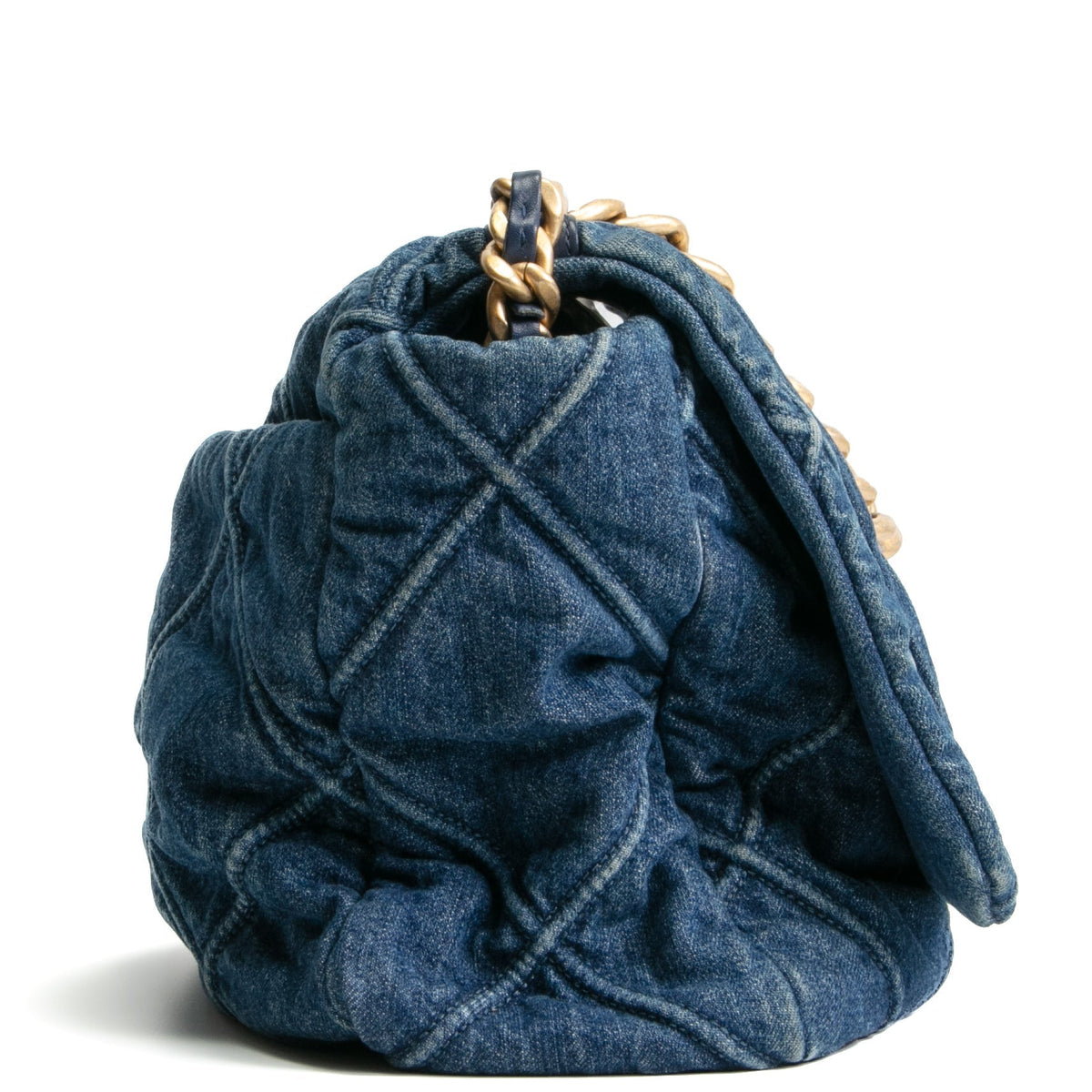 CHANEL 19 Denim Maxi Flap - Blue Jean