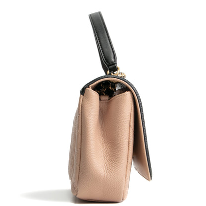 CHANEL Filigree CC Small Flap Bag  - Dark Beige