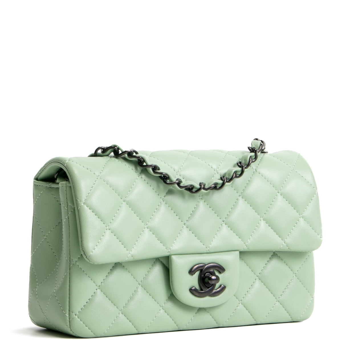 CHANEL Rectangular Mini Flap Bag - Matcha Green