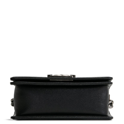 CHANEL Caviar Quilted Boy Flap Bag Small- Black