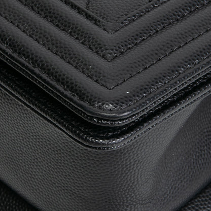 CHANEL Caviar Quilted Boy Flap Bag Small- Black
