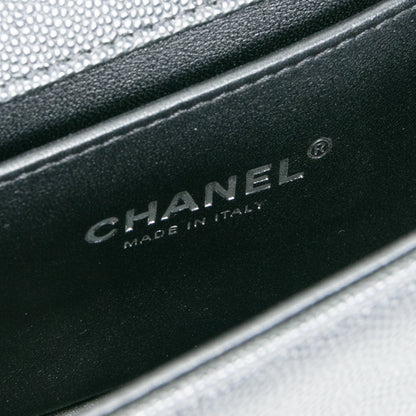 CHANEL Caviar Quilted Boy Flap Bag Small- Black