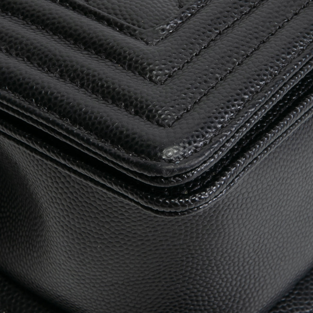 CHANEL Caviar Quilted Boy Flap Bag Small- Black