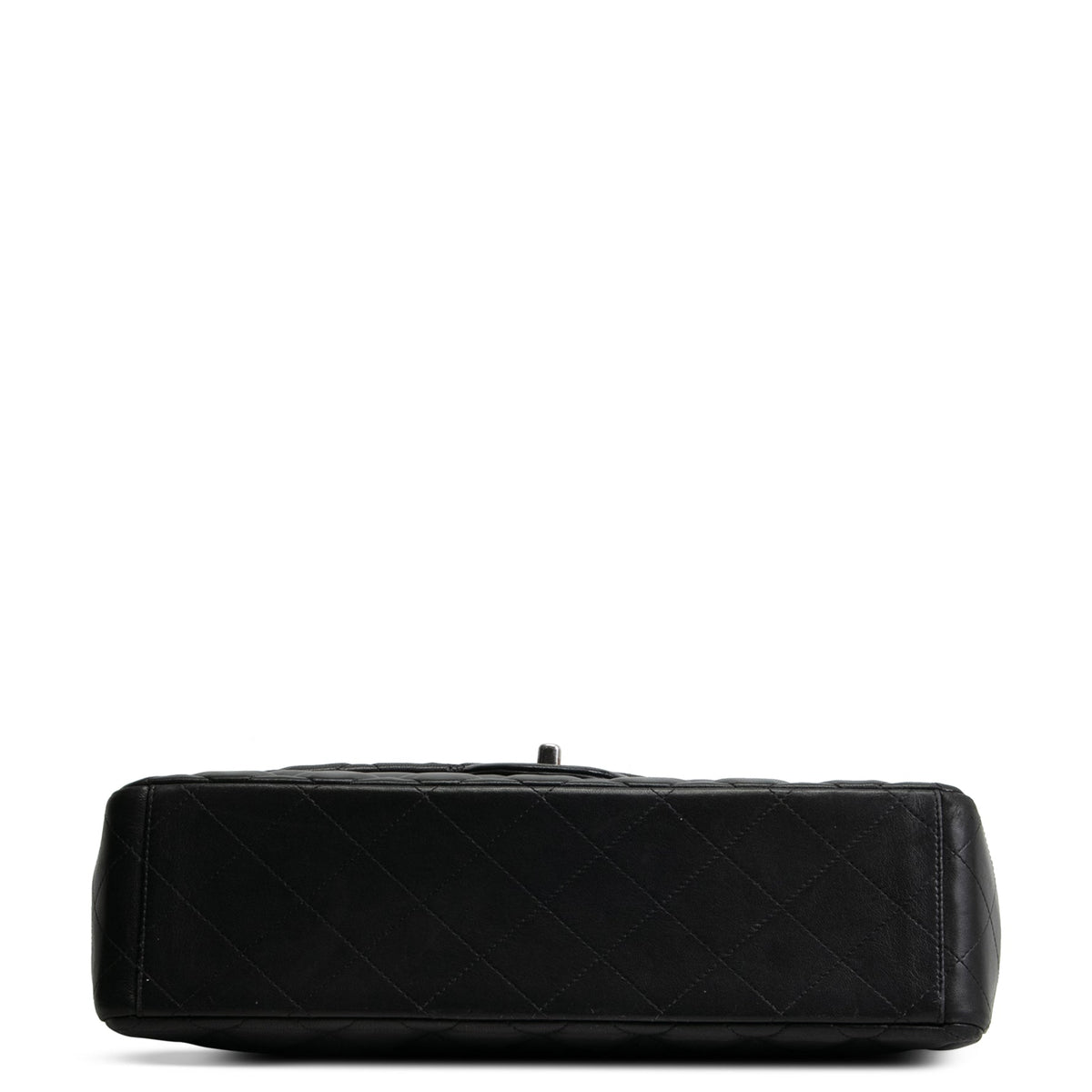 CHANEL Maxi Single Flap Quilted Lambskin- Black