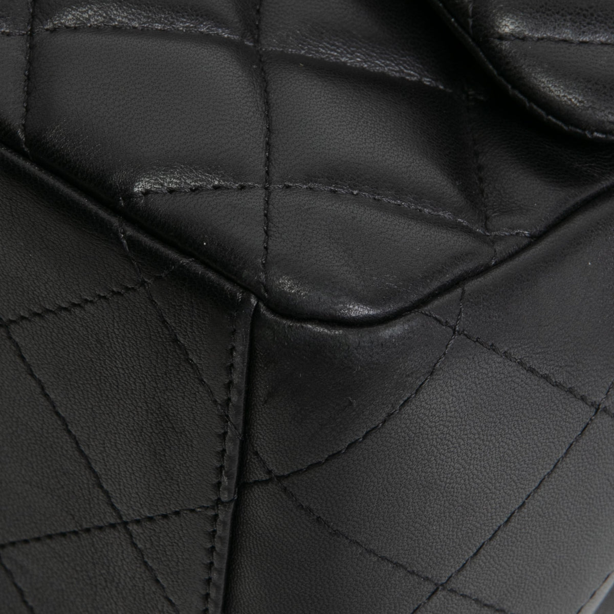 CHANEL Maxi Single Flap Quilted Lambskin- Black