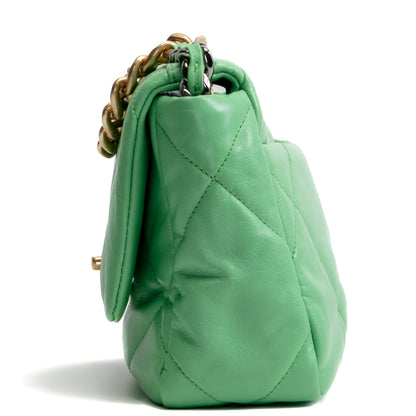 CHANEL 19 Quilted Flap Medium- Light Green
