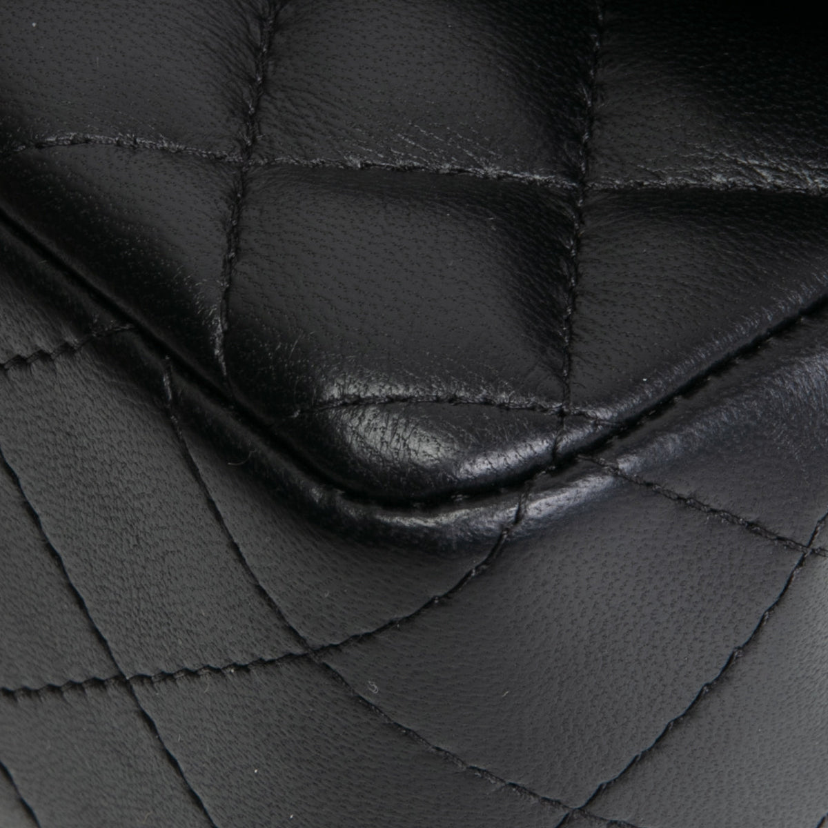 CHANEL Lambskin Quilted Rectangular Mini Flap Bag - Black