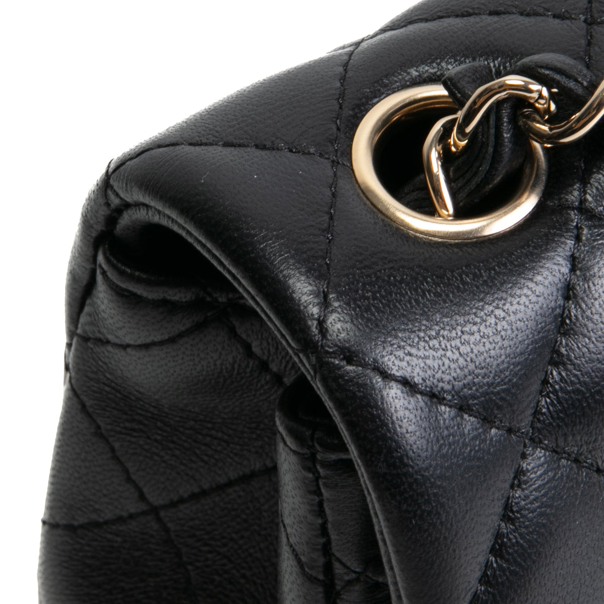 CHANEL Lambskin Quilted Rectangular Mini Flap Bag - Black