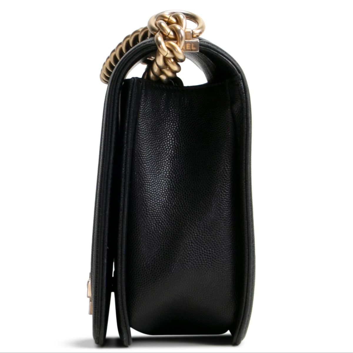 CHANEL Caviar Quilted Medium Boy Flap Bag- Black