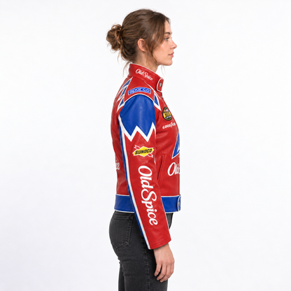 John C. Reilly Talladega Nights Old Spice Red Leather Jacket