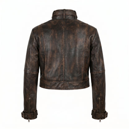 Titans Jason Todd Red Hood Distressed Leather Jacket Cosplay
