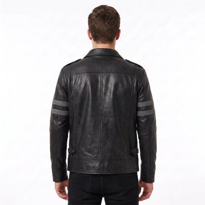 Leon Kennedy Resident Evil 6 Black Leather Jacket