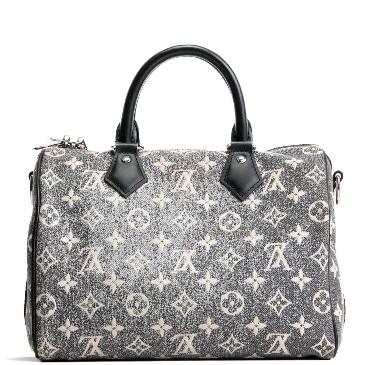 LOUIS VUITTON Monogram Jacquard Denim Speedy Bandouliere 25 - Dark Gray