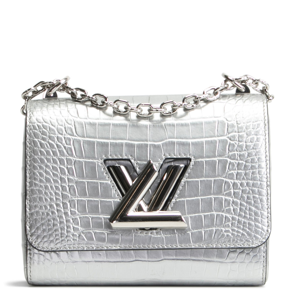 LOUIS VUITTON Crocodile Twist PM - Silver