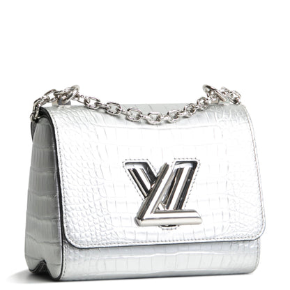 LOUIS VUITTON Crocodile Twist PM - Silver