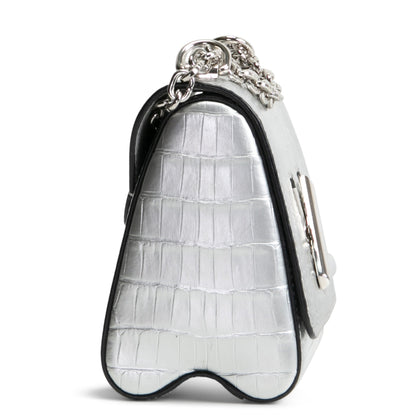 LOUIS VUITTON Crocodile Twist PM - Silver