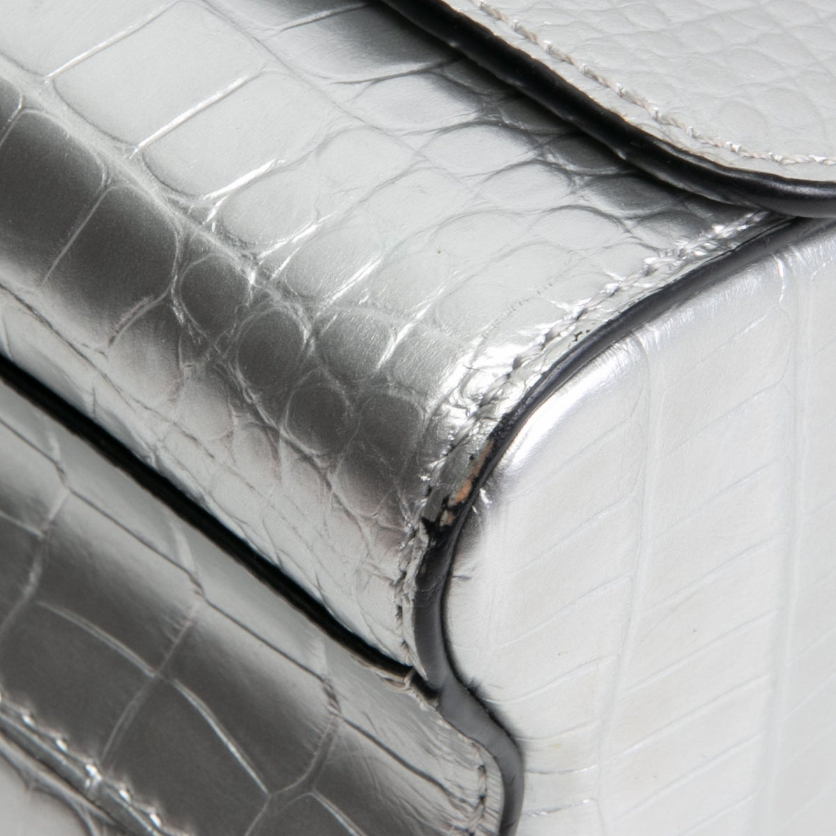 LOUIS VUITTON Crocodile Twist PM - Silver