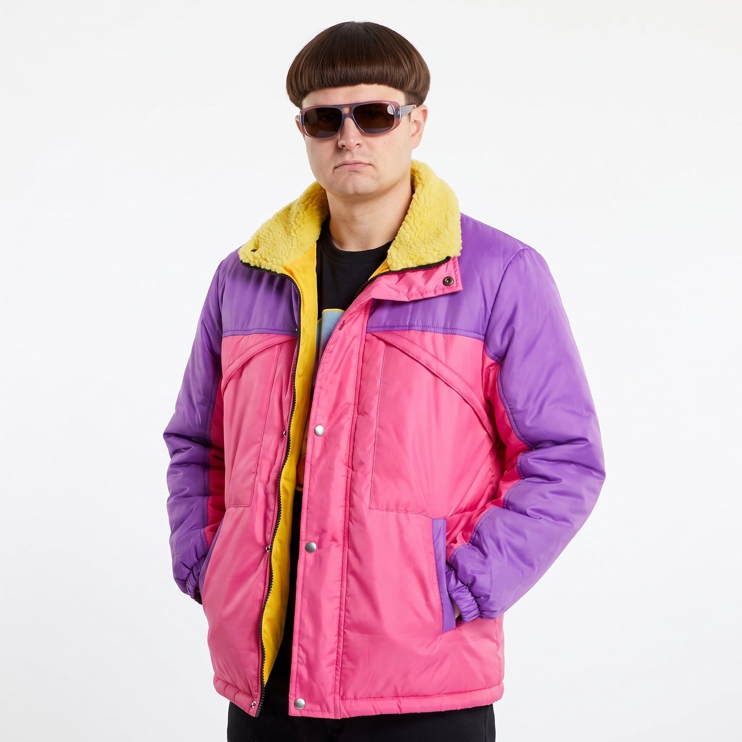 Oliver Tree Inspired 90s Retro Colorblock Windbreaker
