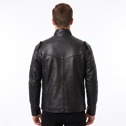 Bucky Barnes Winter Soldier Genuine Leather Jacket with Removable Arms